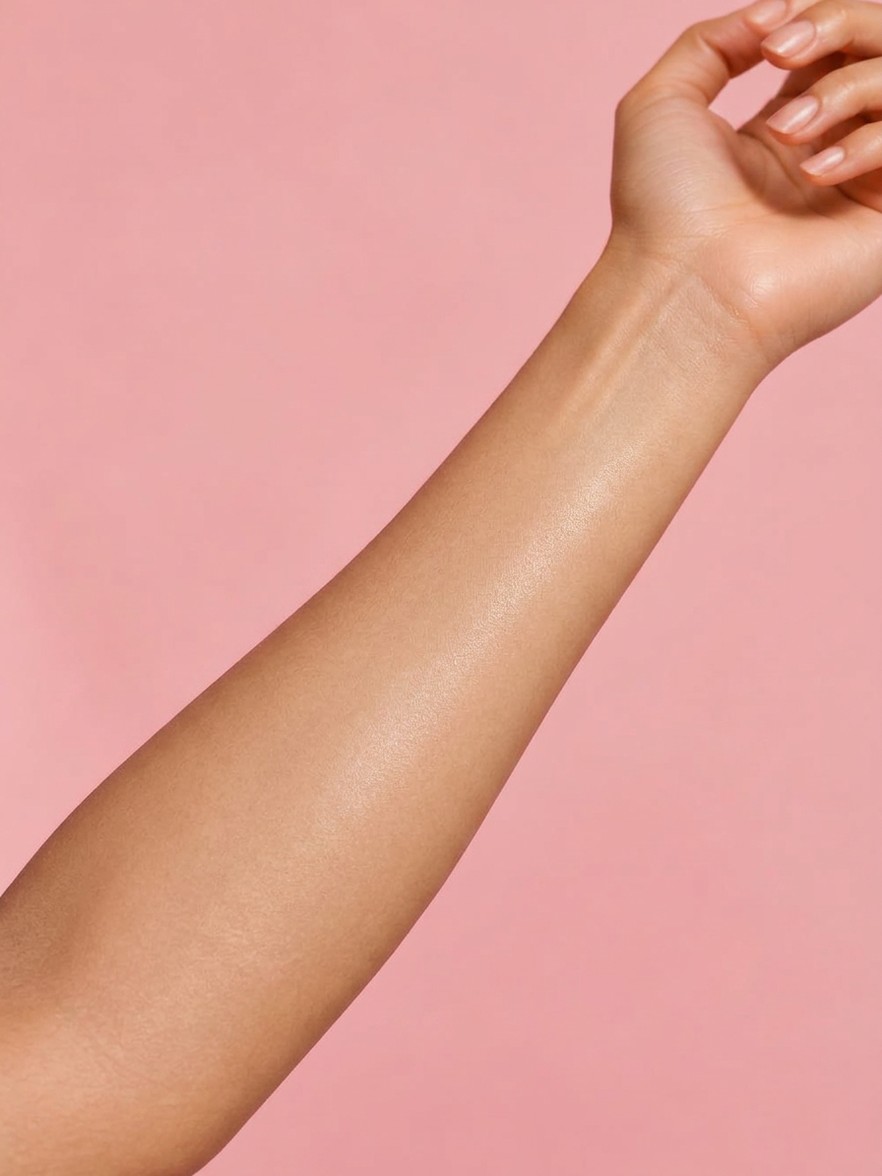 Forearms after Petal Wax — smooth, hair-free skin