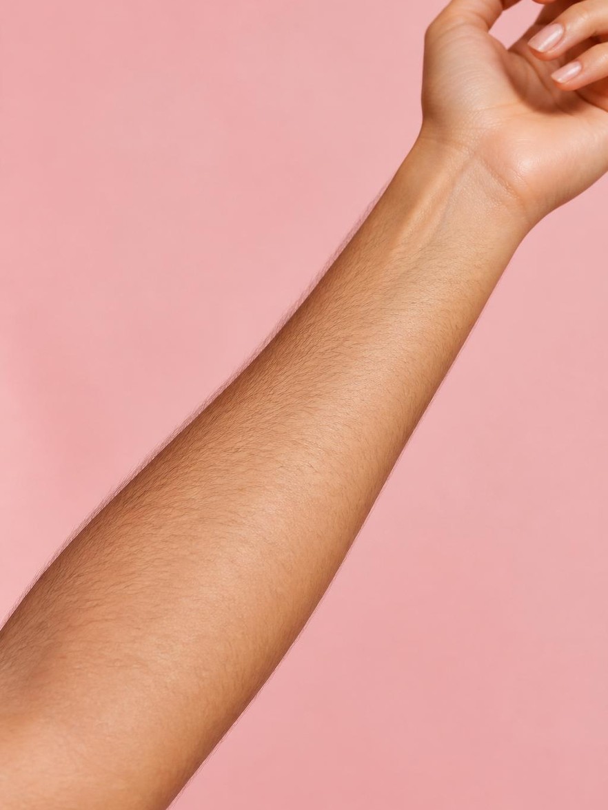Forearms before Petal Wax — natural hair