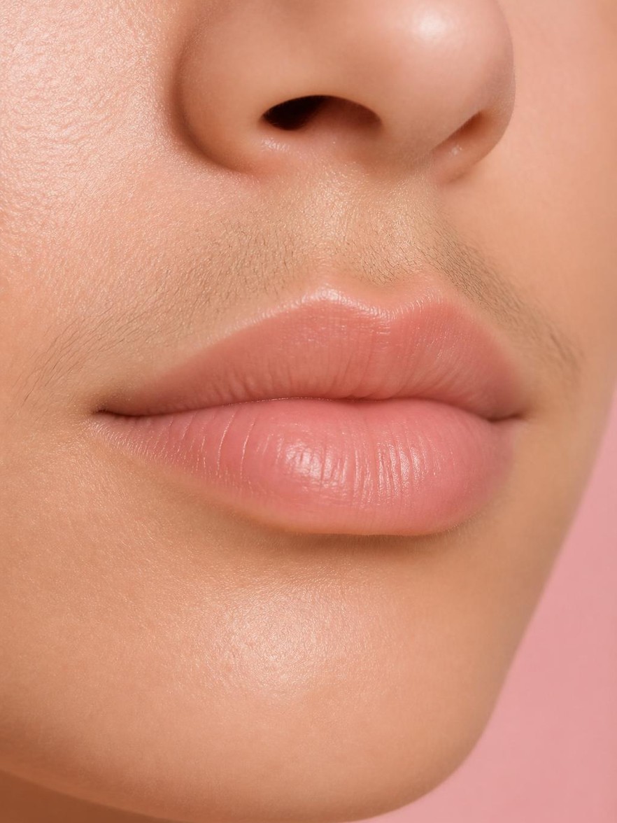 Upper Lip before Petal Wax — natural hair